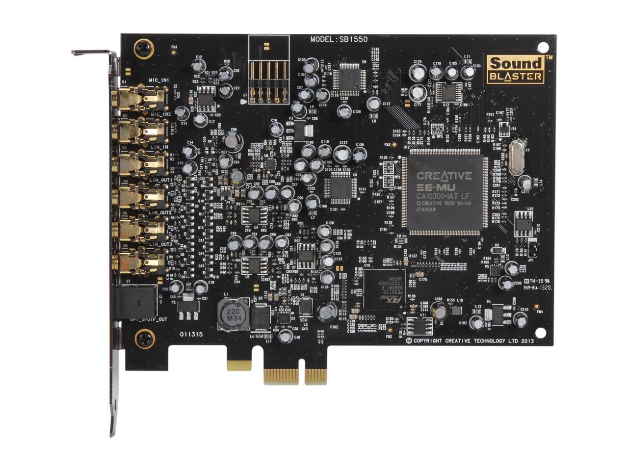 Creative Sound Blaster Audigy RX 7.1 PCIe Sound Card with 600 ohm Headphone Amp