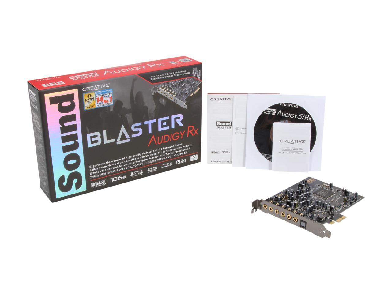 Creative Sound Blaster Audigy RX 7.1 PCIe Sound Card with 600 ohm Headphone Amp