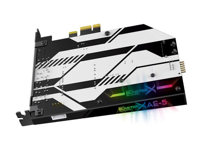 Creative Sound BlasterX AE-5 RGB 5.1 Discrete / 7.1 Virtual Surround Pro Gaming PCIe Sound Card