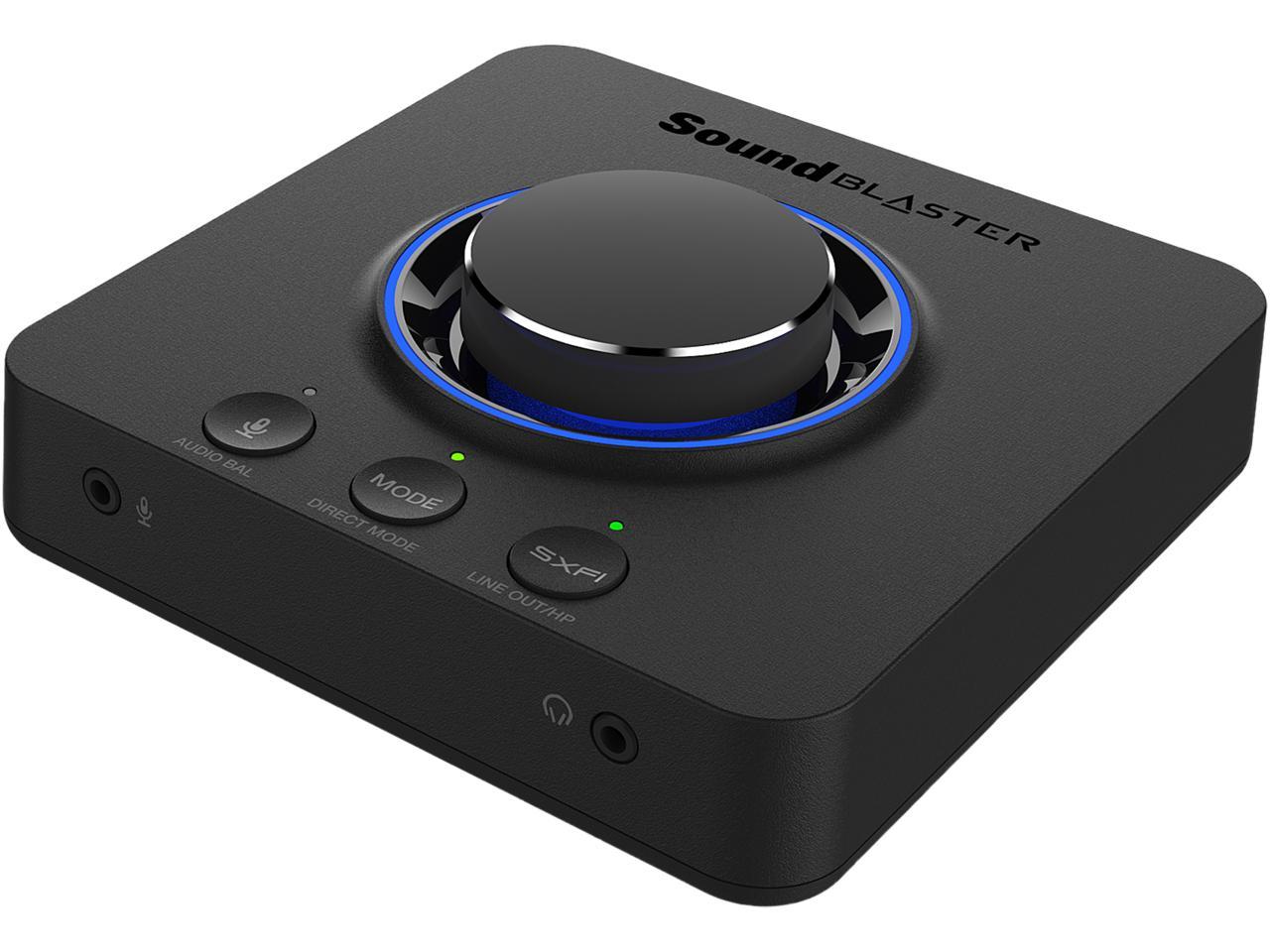 Creative Sound Blaster X3 7.1 Channels 32-bit 192KHz USB Type-C Interface Hi-Res External USB DAC and Amp Sound Card with Super X-Fi for PC and Mac