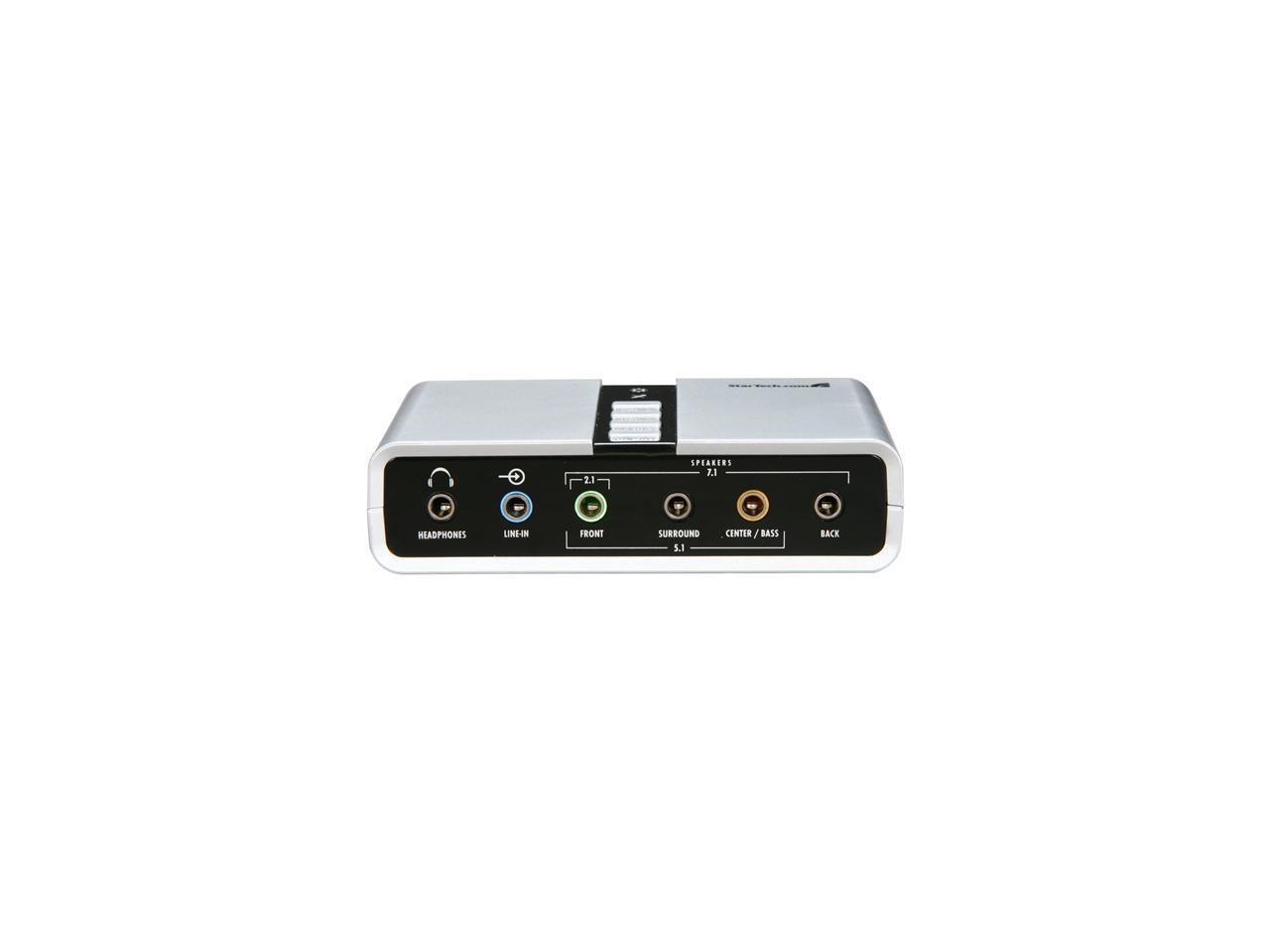 StarTech.com ICUSBAUDIO7D 7.1 Channels 16-bit 48KHz USB Interface Audio Adapter External Sound Card