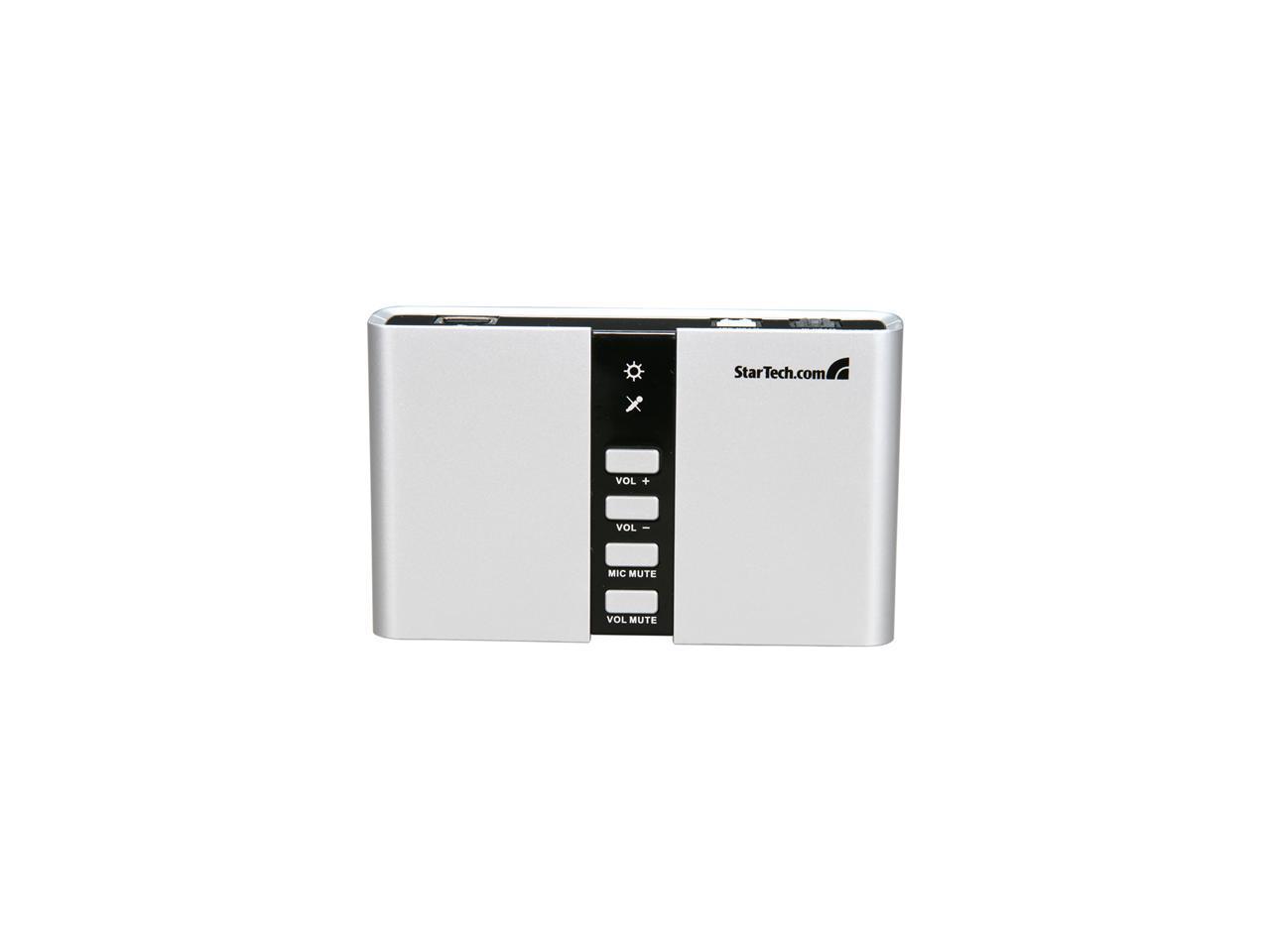 StarTech.com ICUSBAUDIO7D 7.1 Channels 16-bit 48KHz USB Interface Audio Adapter External Sound Card