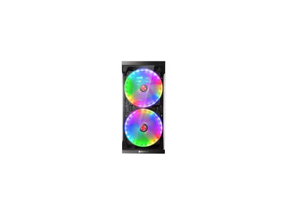 RAIJINTEK SILENOS PRO, ATX Tower with Clean Transparent Front and Side Tempered Glass (4.0mm) Design, Comes with Pre-installed 2pcs ARGB 200mm Fans at Front and 1pcs 120mm ARGB fan at Rear