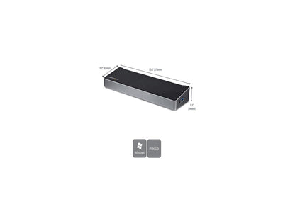 StarTech.com USB3DOCKH2DP Triple Monitor USB 3.0 Docking Station - 2 x DP / 1 x HDMI / 5 x USB 3.0 / 4K / Laptop Dock / USB 3.0 Dock - Mac & Windows