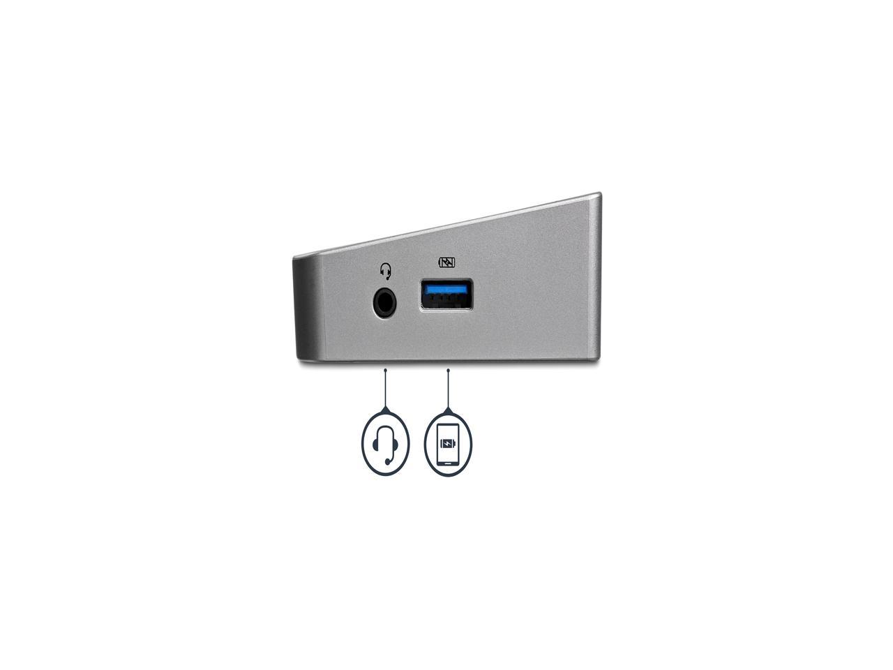 StarTech.com USB3DOCKH2DP Triple Monitor USB 3.0 Docking Station - 2 x DP / 1 x HDMI / 5 x USB 3.0 / 4K / Laptop Dock / USB 3.0 Dock - Mac & Windows
