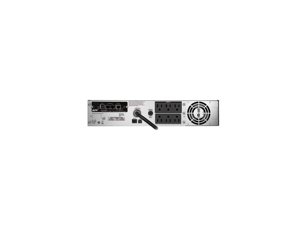 APC SMT1500RM2UNC Smart-UPS 1500VA LCD RM 2U 120V with Network Card