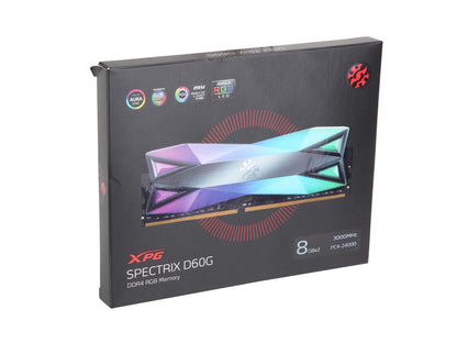 XPG SPECTRIX D60G RGB Desktop Memory Series: 16GB (2x8GB) DDR4 3200MHz CL16 GREY