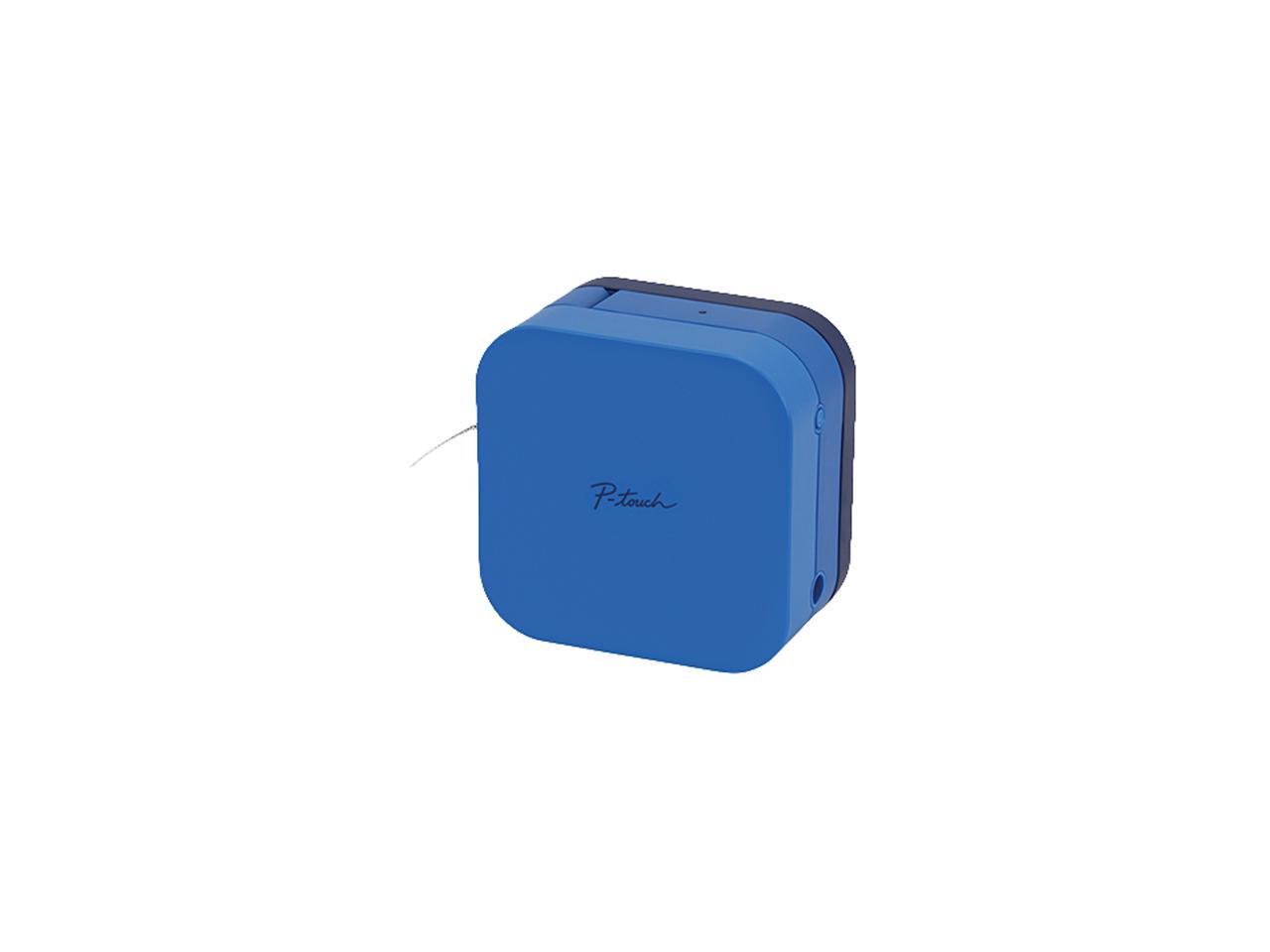 Brother P-touch CUBE PT-P300BTBU Smartphone Dedicated Label Maker, Bluetooth, Thermal Transfer, 180 dpi, 20mm./sec, Up to 2 Print Lines, Manual Cutter - Blue