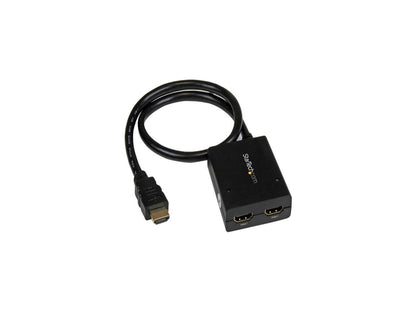 StarTech.com ST122HD4KU HDMI Splitter 1 In 2 Out - 4k 30Hz - 2 Port - Supports 3D video - Powered HDMI Splitter - HDMI Audio Splitter