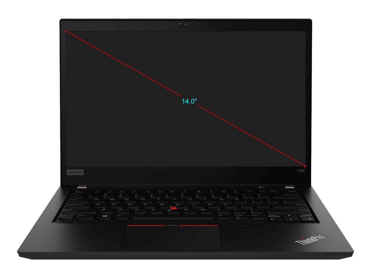 Lenovo Laptop ThinkPad T490 20RY000MUS Intel Core i7 10th Gen 10510U (1.80 GHz) 16 GB Memory 1 TB PCIe SSD NVIDIA GeForce MX250 14.0" Windows 10 Pro 64-bit
