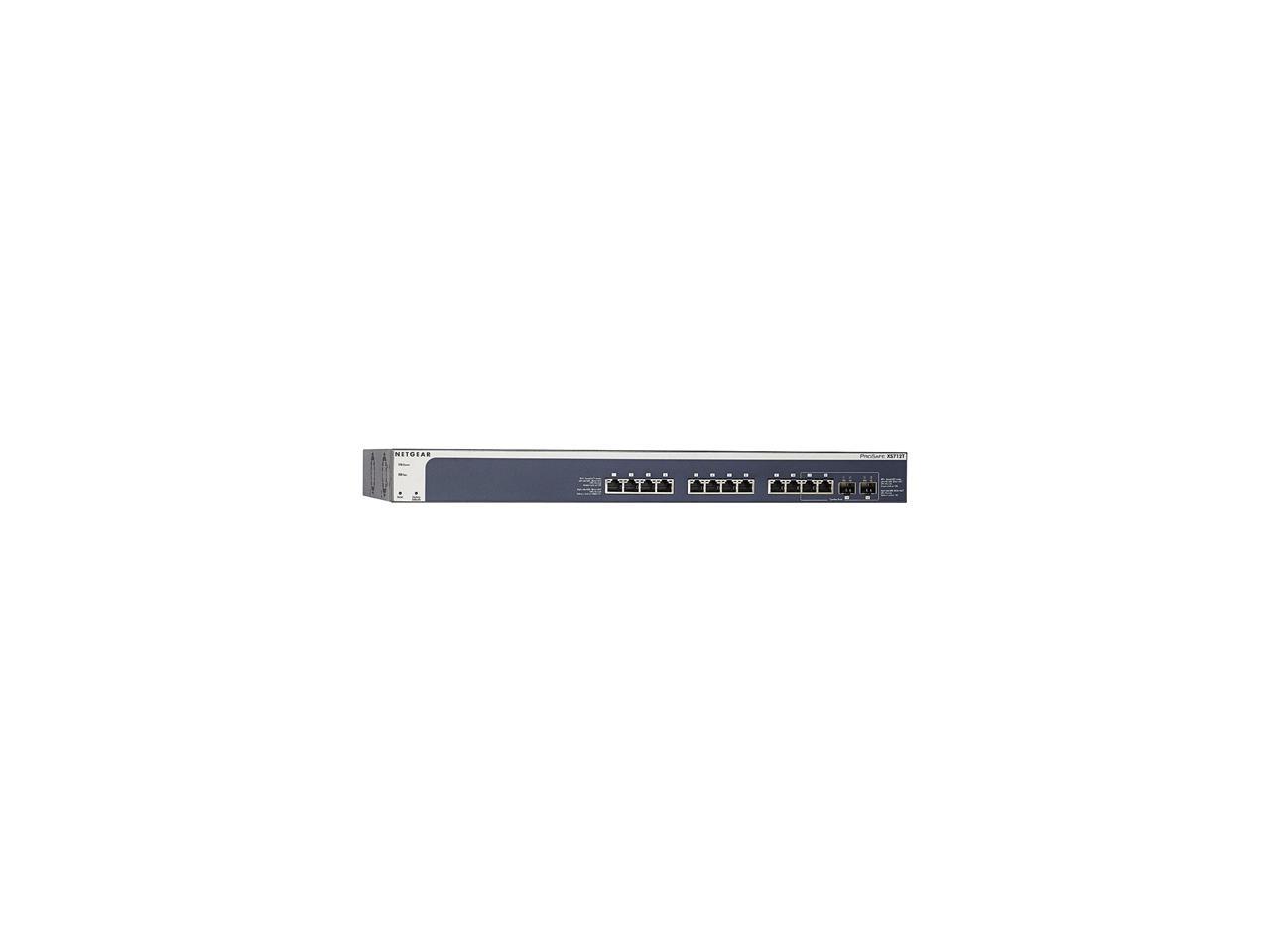 NETGEAR 12-port 10Gig Gigabit Ethernet Smart Managed Pro Switch, L2+/Layer 3 Lite, 10 SFP+, ProSAFE Lifetime Protection (XS712Tv2)