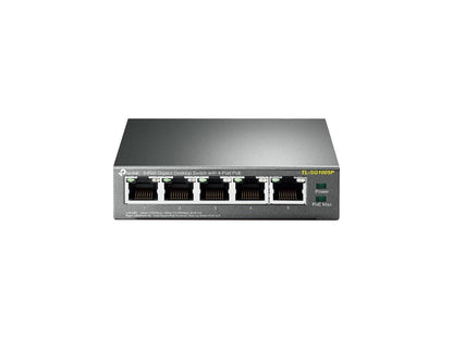TP-Link 5 Port Gigabit PoE Switch | 4 Port PoE 56W | 802.3af Compliant | Shielded Ports | Traffic Optimization | Plug and Play | Sturdy Metal (TL-SG1005P)