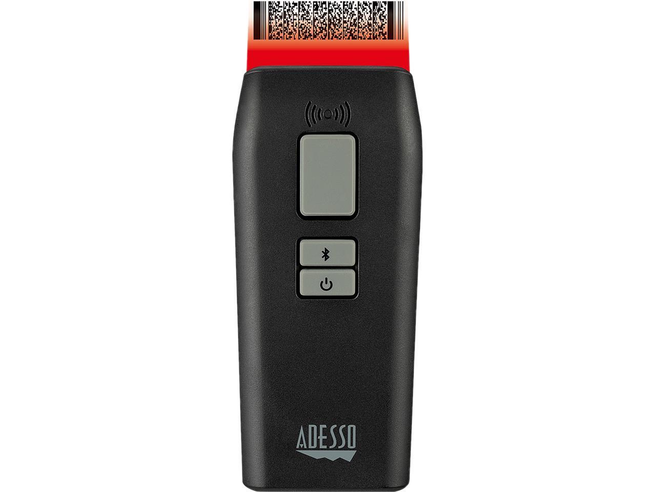 Adesso NuScan 3500CB Portable Pocket Size Bluetooth Long Range CCD Barcode Scanner w/ Detachable Magnetic Cable, IP66 Waterproof, Antimicrobial, Drop Protection - NUSCAN3500CB