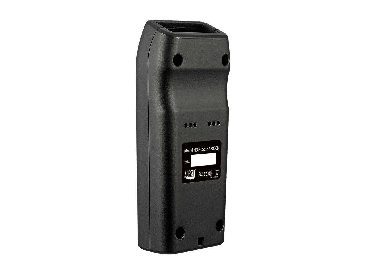 Adesso NuScan 3500TB Portable Pocket Size Bluetooth Long Range 1D/2D Barcode Scanner w/ Detachable Magnetic Cable, IP66 Waterproof, Antimicrobial, Drop Protection - NUSCAN3500TB