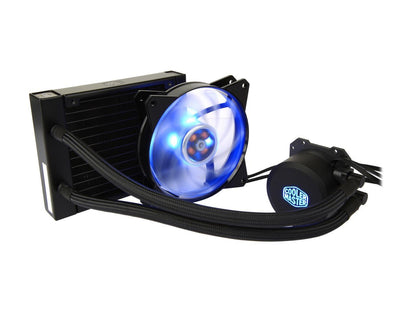 Cooler Master MasterLiquid ML120L RGB Close-Loop CPU Liquid Cooler, 120mm Radiator, Dual Chamber RGB Pump, Dual MF120R RGB Fans, RGB Lighting for AMD Ryzen/Intel LGA1200/1151