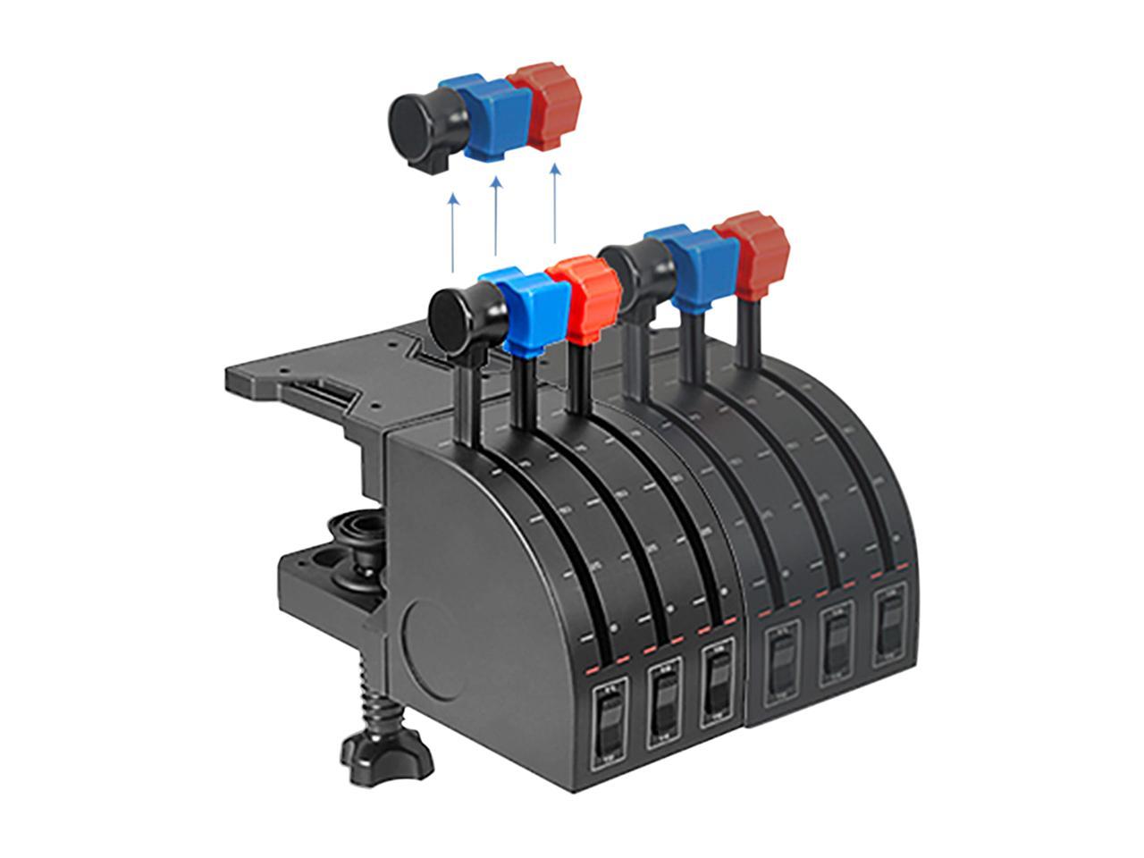 Logitech G PRO Flight Yoke System, Professional Simulation Yoke and Throttle Quadrant, 3 Modes, 75 Programmable Controls, Configurable Throttle Knobs, Steel Shaft, USB, PC - Black