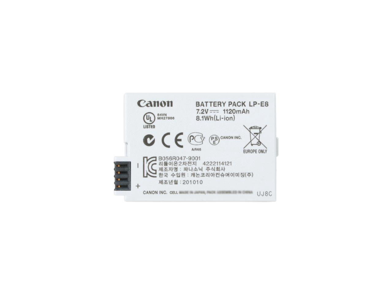 Canon LP-E8 (4515B002) 1-Pack 1120mAh Li-Ion Battery Pack Fits T2i, T3i, T4i and T5i