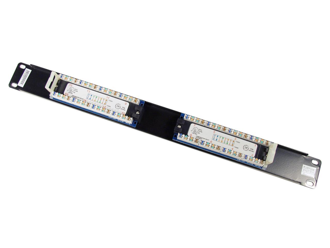 TRENDnet TC-P16C5E 16-Port CAT 5e RJ-45 UTP Rack Mount Patch Panel