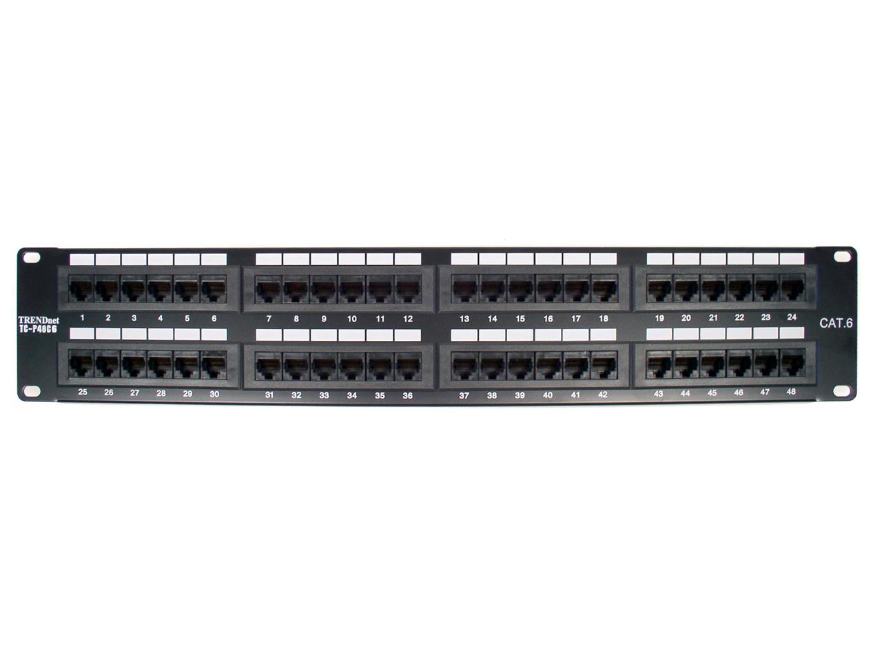 TRENDnet TC-P48C6 48-Port Cat 6 RJ-45 Rack Mount Patch Panel