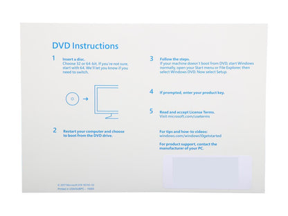 Windows 10 Home 64-Bit Installation / Recovery Disc Only - No License Key Included - OEM