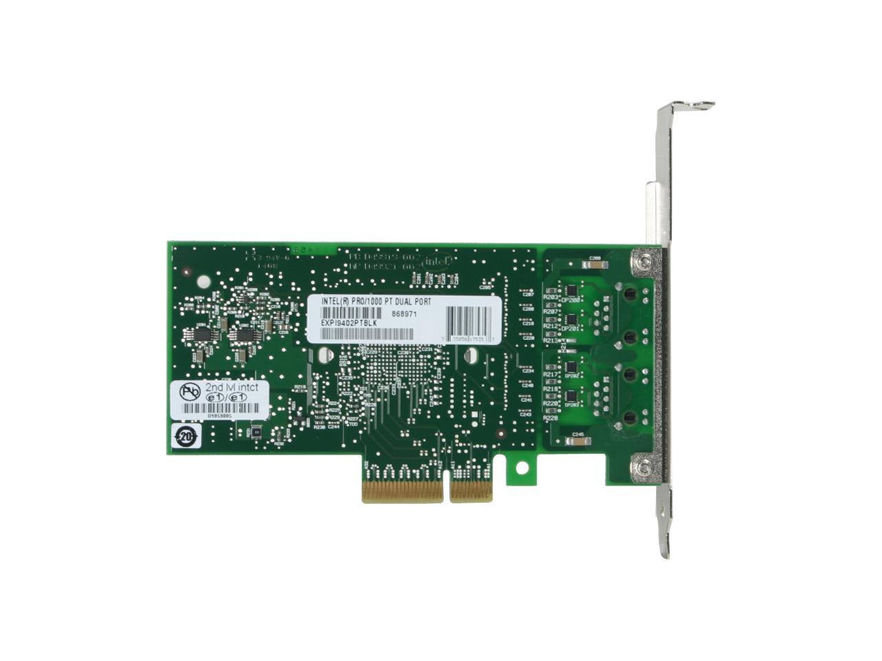 Intel EXPI9402PTBLK Two Gigabit Copper Server Connections 10/100/1000Mbps PCI-Express 2 x RJ45