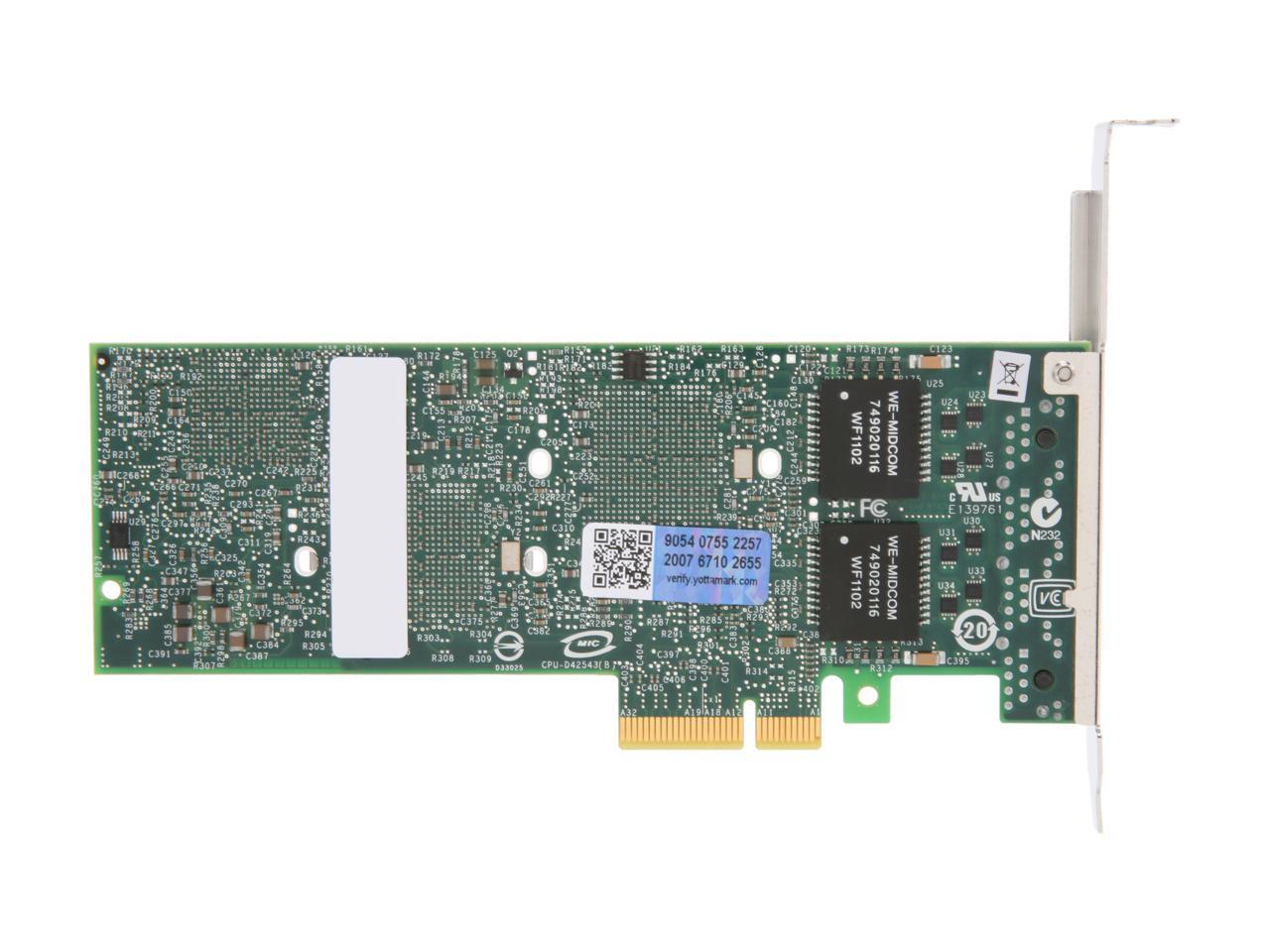 Intel E1G44ET2 Gigabit Ethernet Card 10/100/1000Mbps PCI-Express 4 x RJ45