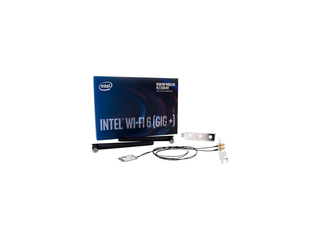 Intel Wi-Fi 6 AX200 (Gig+) Desktop Kit Up to 2.4Gbps Wireless Data Rates