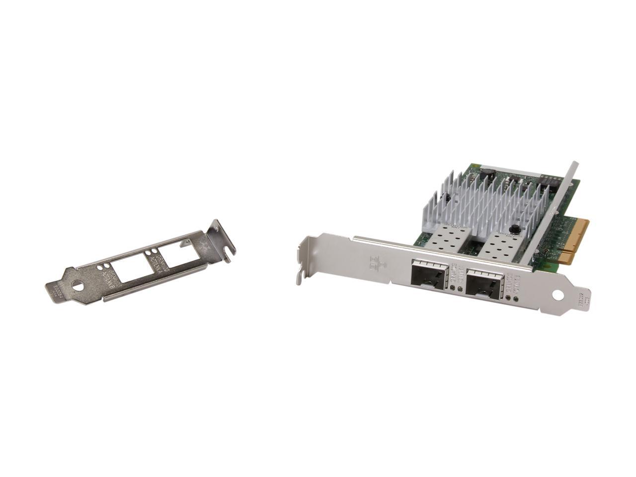 Intel X520-DA2 Dual Ports 10 Gigabit Ethernet Converged Network Adapter, PCI Express 2.0 x8, Low Profile