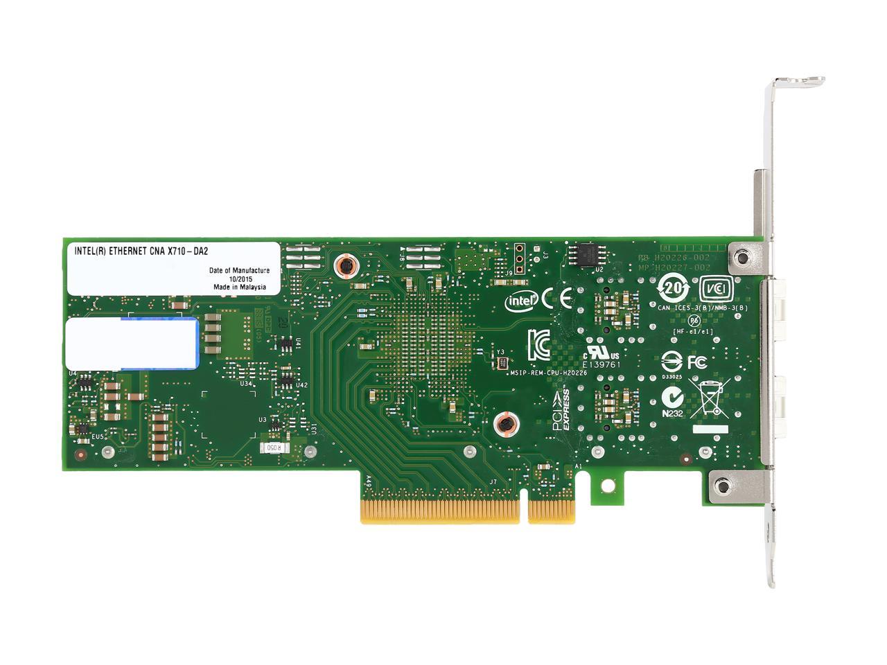 Intel X710DA2 Ethernet Converged Network Adapter PCIe 3.0, x8 Dual port