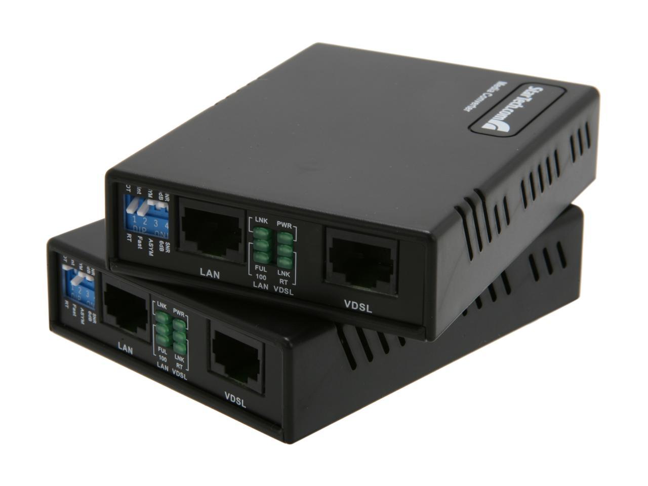 StarTech 10/100 VDSL2 Ethernet Extender Kit over Single Pair Wire - Extend your 10/100Mbps network by up to 1km over Ethernet or RJ11 phone lines - ethernet extender - lan extender - ethernet over phone -network extender -short haul modem