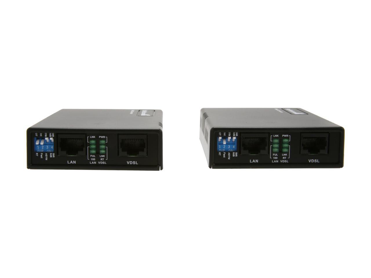 StarTech 10/100 VDSL2 Ethernet Extender Kit over Single Pair Wire - Extend your 10/100Mbps network by up to 1km over Ethernet or RJ11 phone lines - ethernet extender - lan extender - ethernet over phone -network extender -short haul modem