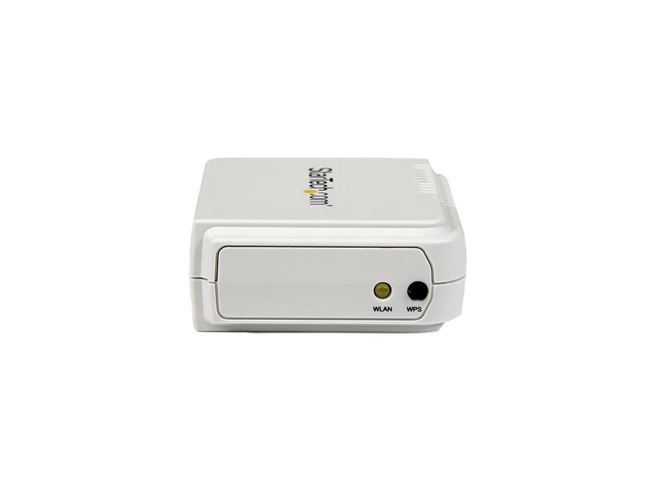 StarTech.com 1 Port USB Wireless N Network Print Server with 10/100 Mbps Ethernet Port - 802.11 b/g/n - Wireless USB 2.0 Print Server