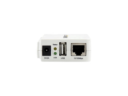 StarTech.com 1 Port USB Wireless N Network Print Server with 10/100 Mbps Ethernet Port - 802.11 b/g/n - Wireless USB 2.0 Print Server