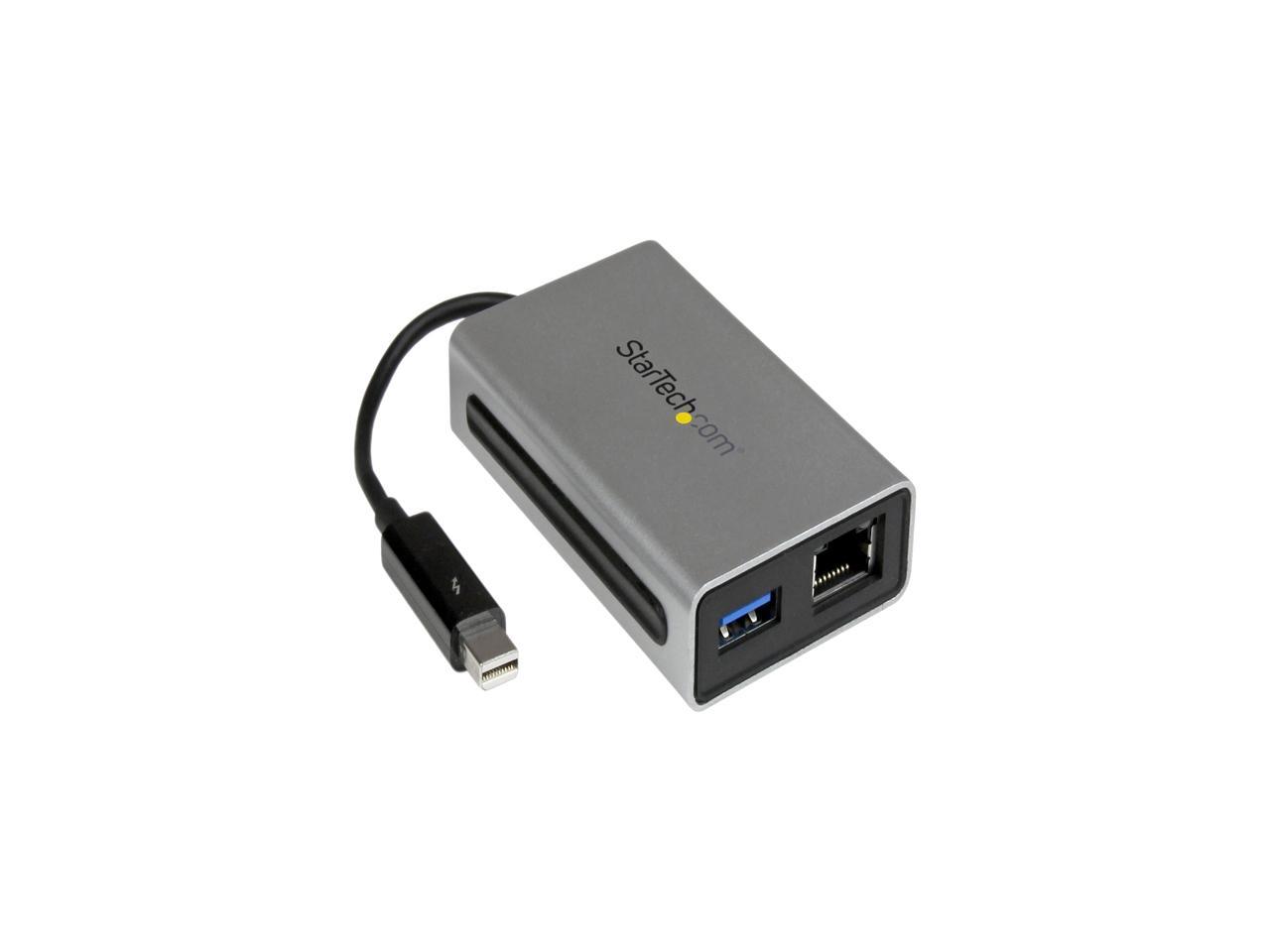StarTech.com Thunderbolt to Gigabit Ethernet plus USB 3.0 - Thunderbolt Adapter