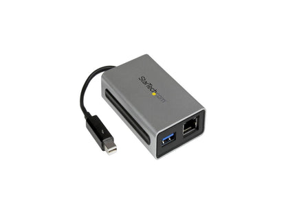 StarTech.com Thunderbolt to Gigabit Ethernet plus USB 3.0 - Thunderbolt Adapter