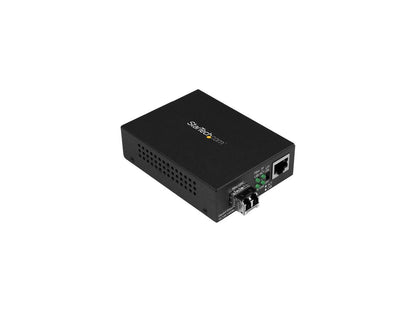StarTech.com Gigabit Ethernet Fiber Media Converter - Compact - 850nm MM LC - 550m - With MM SFP Transceiver