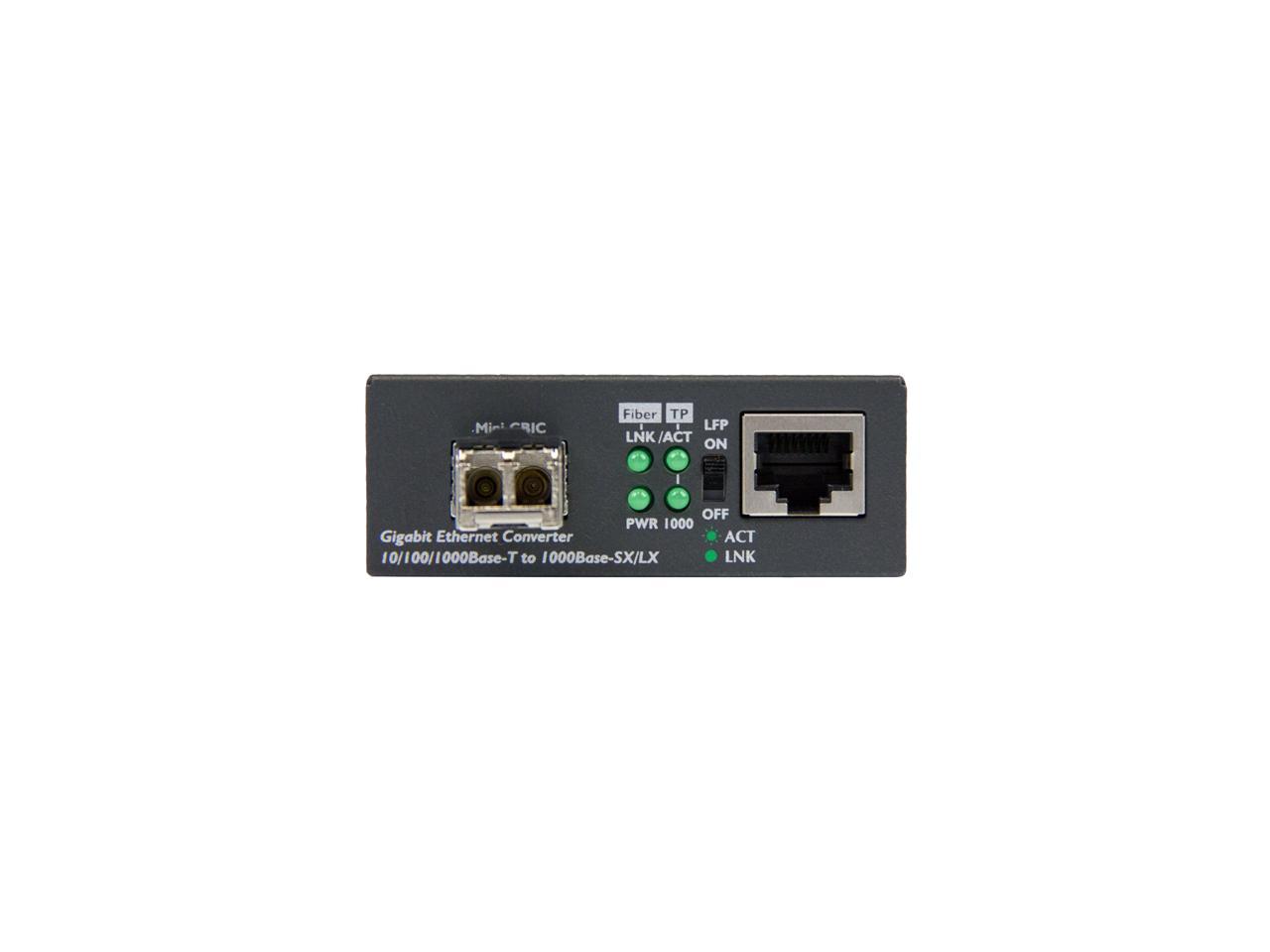 StarTech.com Gigabit Ethernet Fiber Media Converter - Compact - 850nm MM LC - 550m - With MM SFP Transceiver
