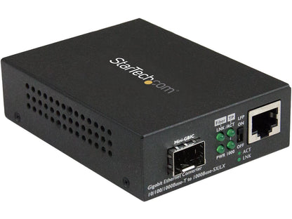 StarTech.com Gigabit Ethernet Fiber Media Converter with Open SFP Slot - Supports 10/100/1000 Networks