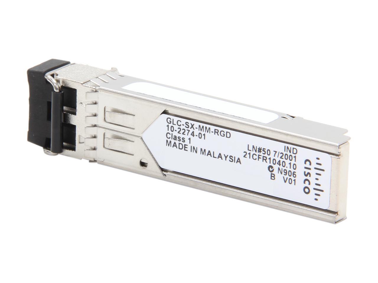 CISCO GLC-SX-MM-RGD= 1000BASE-SX SFP 1 Gbps 1 x LC/PC Duplex Connector 1000Base-SX