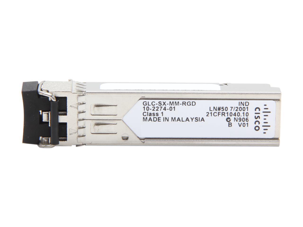 CISCO GLC-SX-MM-RGD= 1000BASE-SX SFP 1 Gbps 1 x LC/PC Duplex Connector 1000Base-SX