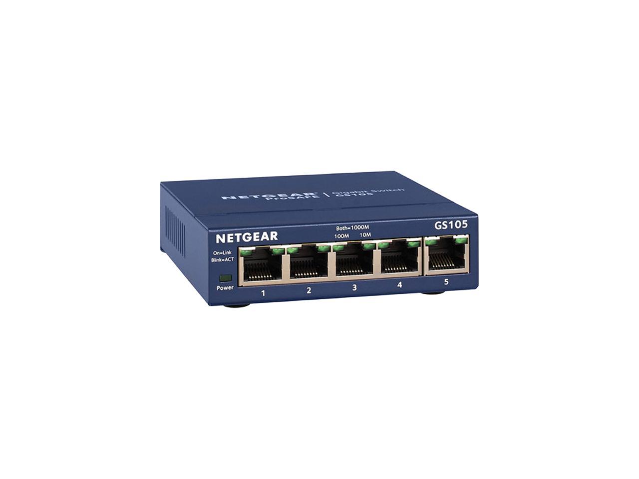 NETGEAR 5-Port Gigabit Ethernet Unmanaged Switch (GS105NA)