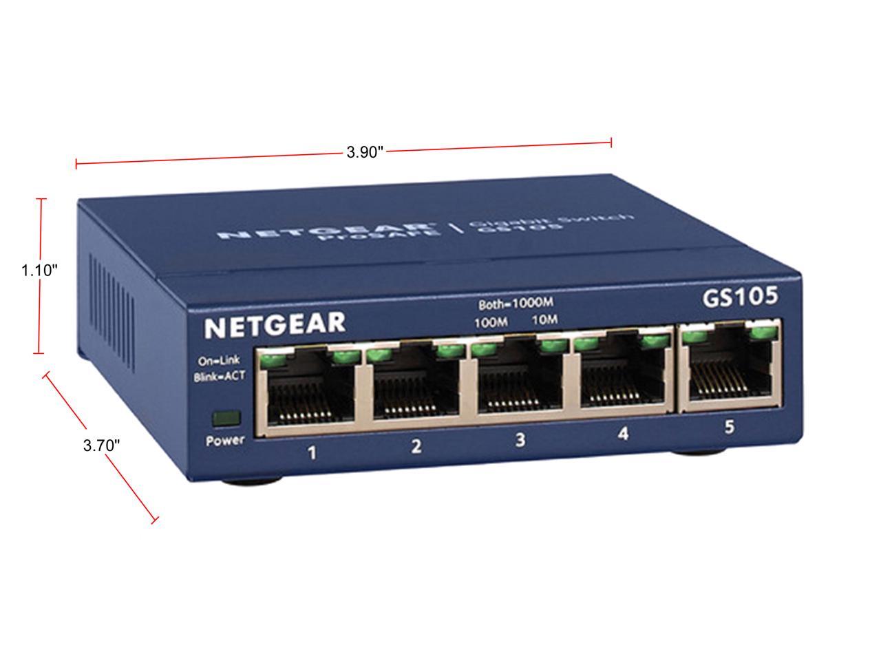 NETGEAR 5-Port Gigabit Ethernet Unmanaged Switch (GS105NA)