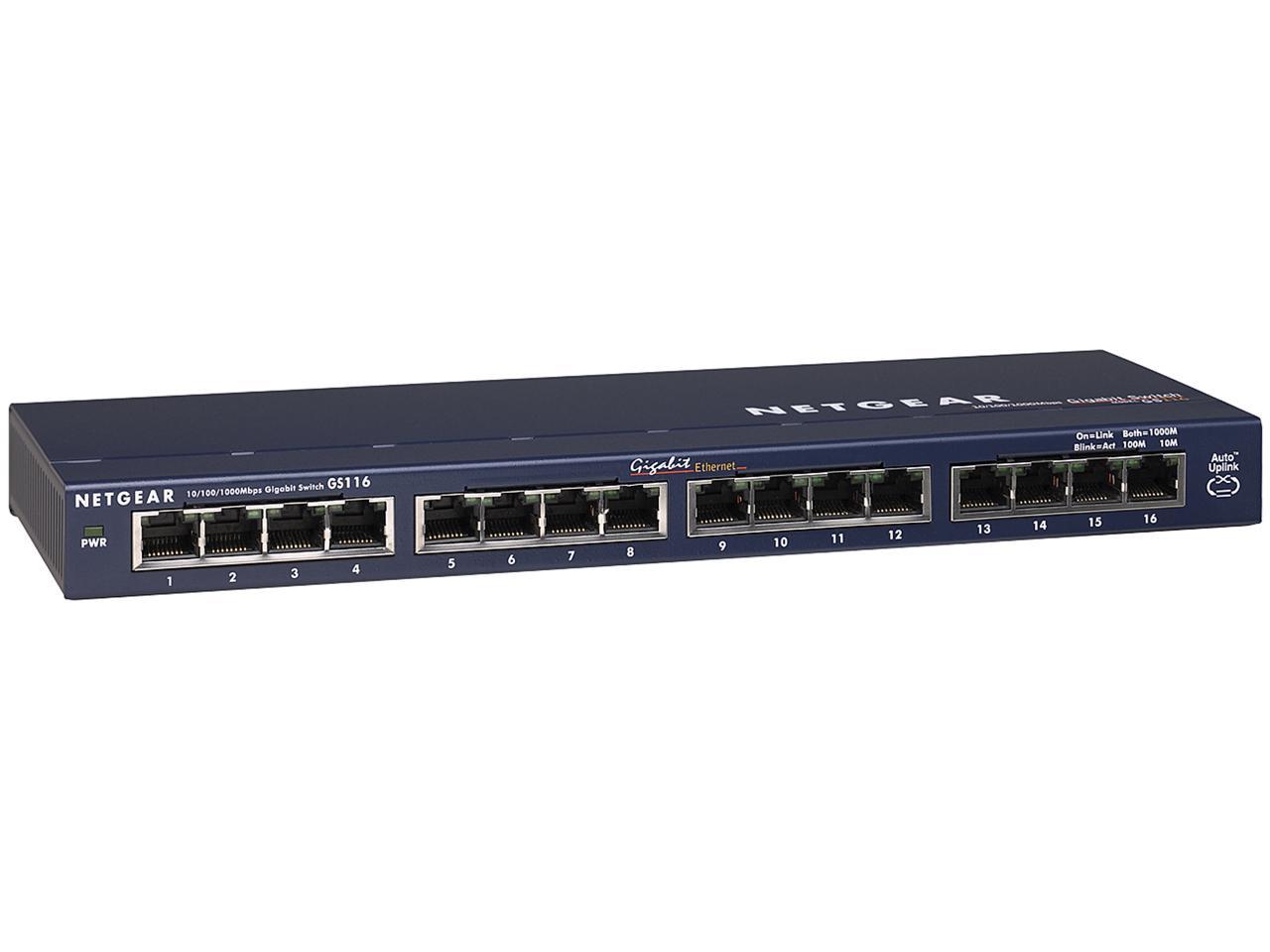 NETGEAR ProSAFE 16-Port Gigabit Ethernet Switch (GS116NA)
