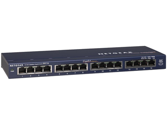 NETGEAR ProSAFE 16-Port Gigabit Ethernet Switch (GS116NA)