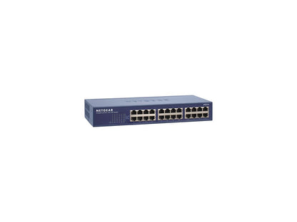 NETGEAR 24-Port Fast Ethernet 10/100 Unmanaged Switch (JFS524) - Desktop/Rackmount, and ProSAFE Protection