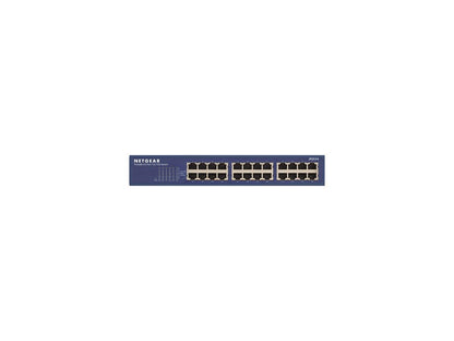 NETGEAR 24-Port Fast Ethernet 10/100 Unmanaged Switch (JFS524) - Desktop/Rackmount, and ProSAFE Protection
