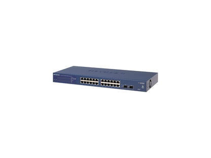 NETGEAR 24-Port Gigabit Ethernet Smart Switch (GS724Tv4) - Managed with 2 x 1G SFP, Desktop/Rackmount, and ProSAFE Limited Lifetime Protection