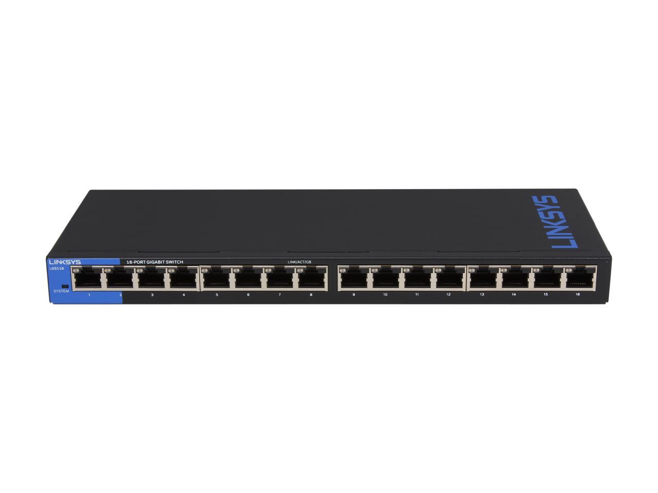 Linksys 16-Port Business Desktop Gigabit Switch (LGS116)