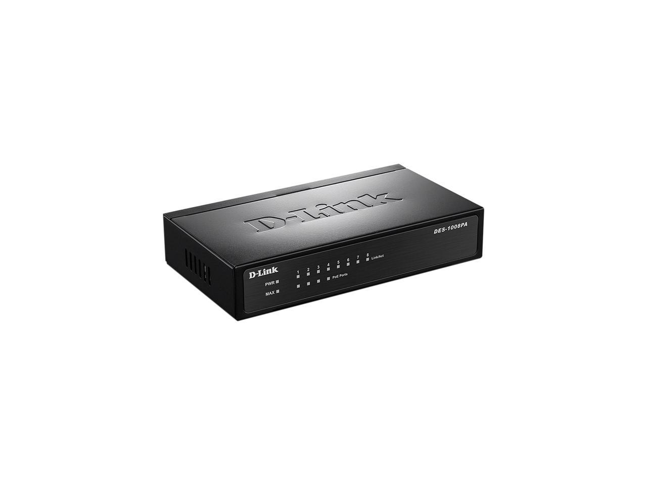 D-Link DES-1008PA Unmanaged Desktop Switch with 4 PoE Ports