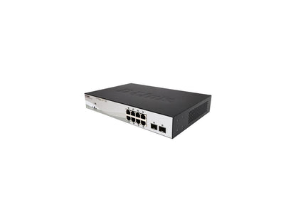 D-Link 10-Port Web Smart Gigabit PoE Ethernet Switch - Lifetime Warranty (DGS-1210-10P)